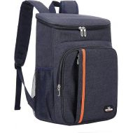 QINGLOU 28L Cooler Backpack Thermal Backpack Picnic Backpack Cool Bag Large Insulated Cooler Bag Men Women for Picnic/BBQs/Camping/Excursions/Shopping (A. Navy Blue)