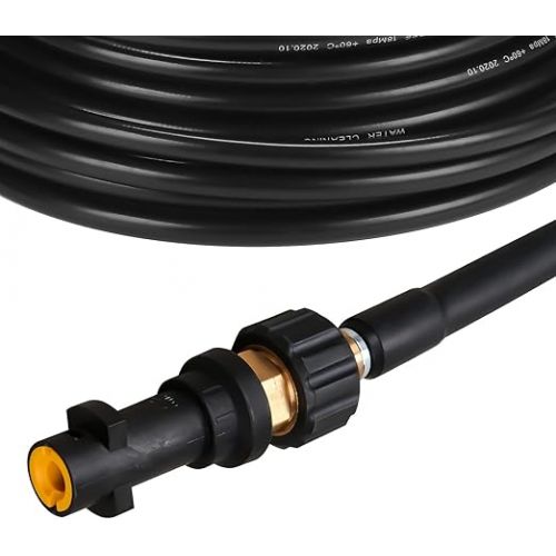  Ikodm Pipe Cleaning Hose 15 m 180 Bar with Adaptor for K2-K7 Series, Pressure Washer Universal Pipe Cleaning Set