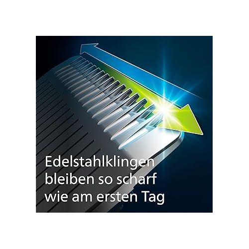  Philips Multigroom Series 7000, All-in-One-Trimmer, 14-in-1 Barttrimmer und Haarschneider fur Gesicht, Kopf und Korper - ein Tool mit 21 Langeneinstellungen (0,5-16 mm) (Modell MG7930/15)