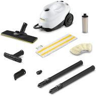 Karcher SC 3 EasyFix Steam Cleaner, Steam Pressure: Max. 3.5 Bar, Heating Time: 30 s, Power: 1,900 W, Surface Power: 75 m², Tank: 1 L, with Descaling Cartridge, Floor Cleaning Kit and Nozzles, White