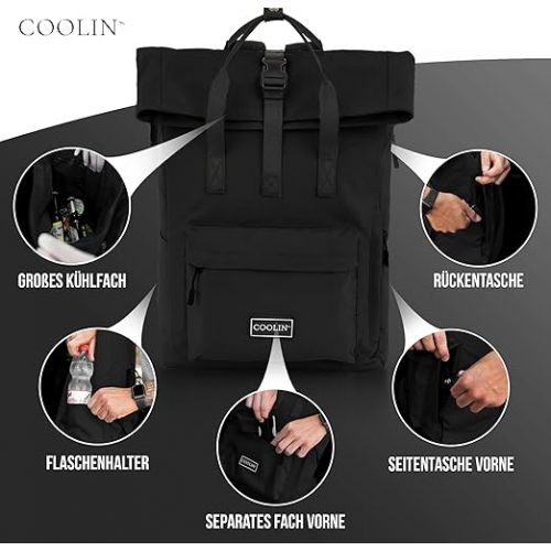  Coolin' Cool Backpack 30 L Backpack with Cooling Compartment for Beer, Picnic, Drinks etc. Cool Bag as Backpack - Practical & Simple Thermal Backpack for Beach or Hiking