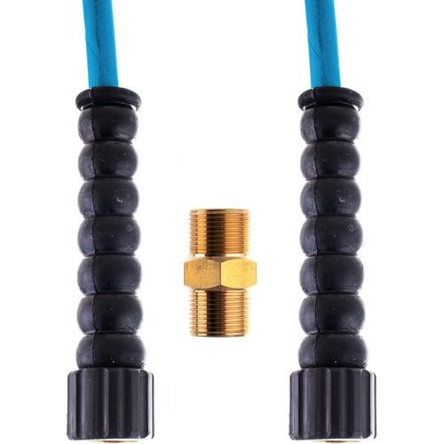  Pressure Washer Hose Pipe - Karcher Extension Hose Replacement - 250bar DN6 Professional M22x1.5 High Pressure Hose for Karcher HD HDS - Blue - 20m Hose