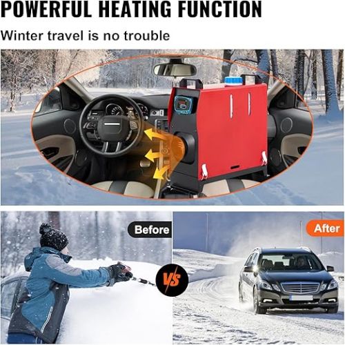  VEVOR 12 V Diesel Parking Heater, 8 kW Diesel Air Heater, 0.18-0.48 Auxiliary Heater, Air Diesel Heater, Air Auxiliary Heater, Car RV Boats, Lorries, Camper Vans