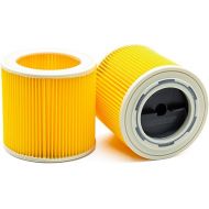 2 x Cartridge Filter KFI 3310 Compatible with Karcher KWD1, KWD2, KWD3, SE4001, SE4002, WD2 Plus, WD 3-18, WD 2.xxx/3.xxx Wet/Dry Vacuum Cleaners and Washing Vacuum Cleaners, 2.863-303.0