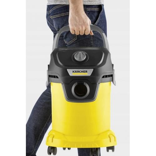  Karcher KWD 3V-17/4/20 BRUSH KIT EU Industrial Vacuum Cleaner Multi-Purpose Vacuum Cleaner Wet and Dry Vacuum Cleaner, Blow Function, Power: 1400 W, Plastic Container: 17 L, Yellow