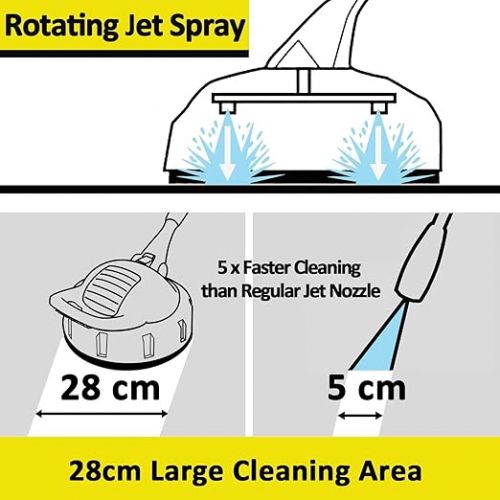  Surface cleaner for pressure washers, patio cleaner for Karcher K series K2 K3 K4 K5 K6 K7, patio cleaner, surface cleaner, suitable for everyday dirt