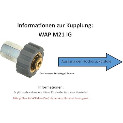  Bayonet Adaptor for Using Karcher Accessories on WAP Alto Devices with M21 x 1.5 Female Thread