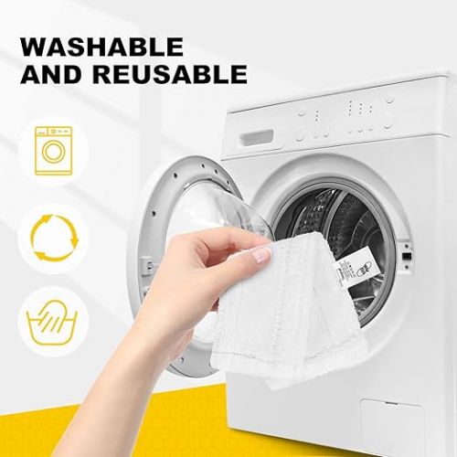  KEEPOW 10 Microfibre Cloth Set for Karcher Steam Cleaner Accessories EasyFix SC 2, SC 3, SC 4, SC 5, Washable Cloths (5 Floor Nozzles + 5 Hand Nozzles)