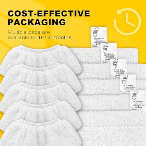  KEEPOW 10 Microfibre Cloth Set for Karcher Steam Cleaner Accessories EasyFix SC 2, SC 3, SC 4, SC 5, Washable Cloths (5 Floor Nozzles + 5 Hand Nozzles)