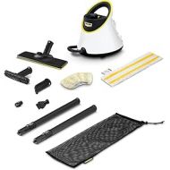 Karcher SC 2 Deluxe Steam Cleaner, Surface Capacity: Approx. 75 m², Tank: 1 Litre, Steam Pressure: Max. 3.2 Bar, Heating Time: 6.5 Minutes, Heating Power: 1,500 W, with EasyFix Floor Cleaning Set and