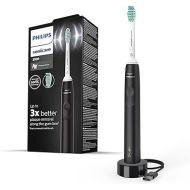 Philips Sonicare 3100 Series Electric Toothbrush with Sound Technology, with Pressure Sensor and Brush Head Change Indicator, Black (Model HX3671/14)