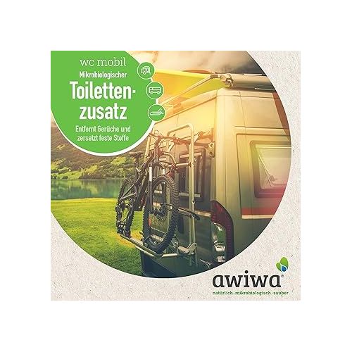  awiwa Set of 2 Sanitary Fluid Toilet Mobile 1 L + Flush Spray 500 ml for Camping Toilet