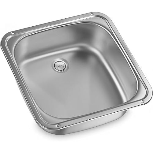  DOMETIC VA 910 370 x 370mm Square Sink Stainless Steel Sink for Caravan, Boat, Caravan and Motorhome