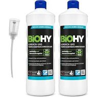 BiOHY Vordach- und Terrassenreiniger (2 x 1 liter) + Dosierer | Bio Konzentrat fur Glasdacher, Kunststoffdacher, Wintergarten | Nachhaltige Reinigung & Pflege | Hohe Wirksamkeit und strahlender Glanz