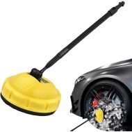 Jikiaci Pressure Washer Brush, Rotary Brush for Karcher, Long Handled High Pressure Floor Cleaning Brush, Rotating Wall Cleaner for Paving, Yards, Driveways and Homes