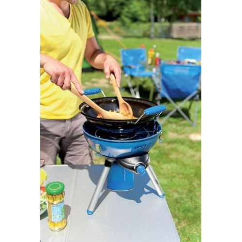  Campingaz Party Grill 400 CV for Use with a Valve Gas Cartridge CV300+ or CV470+ (Piezo ignition), blue
