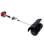 Sweeper, Motor Broom Sweeping Broom Petrol Sweeper Manual 52cc 2-Stroke Motor, Motor Broom with 1.7 kW, Snow Shovel Sweeper, Air Cooled, Fuel Tank 1 L