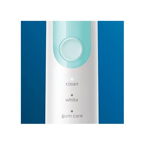  Philips Sonicare ProtectiveClean 5100 electric toothbrush HX6851 / 34 double pack - 2 sonic toothbrushes with 3 cleaning programs, pressure control, travel cases - white / blue