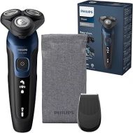 Philips Shaver Series 5000 - Elektrischer Nass- & Trockenrasierer fur Herren in Metallic-Blau mit Prazisionstrimmer & weicher Transporttasche (Modell S5465/18)