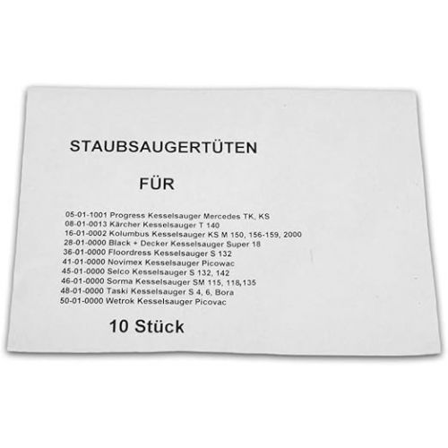  10 premium vacuum cleaner bags suitable for Karcher T 140 boiler vacuum cleaners, made in Germany, multi-layer