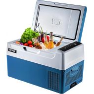 VEVOR 22L Car Fridge Compressor Cool Box Stainless Steel Holiday Insulated Box Mini Fridge Cool Box Car and Socket