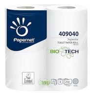 Organic Tech Toilet Paper 2-Ply / 250 Sheets for Boats, Chemical Toilets, Caravans, Motorhomes and Caravans, 8 Rolls