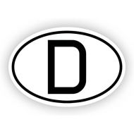 D Sign as Magnetic Foil 17.5 cm x 11.5 cm in accordance with DIN Standard Germany Number Plate Country Number Plate Magnet with UV Protection STROBO