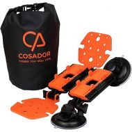 Cosador Universal Awning Holder with Base Plates, Suction Cups & Storage Bags for Motorhomes - Compatible with Dometic, Fiamma, Thule, Tent Poles - UV and Weather Resistant Made in Germany
