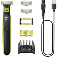 Philips OneBlade Face & Body - Elektrischer Bartschneider, Rasierer und Bodygroomer zum Trimmen, Stylen und Rasieren, 3 Original-Klingen, 5-in-1 Trimmaufsatz & 2 Korperaufsatzen (Modell QP2824/30)