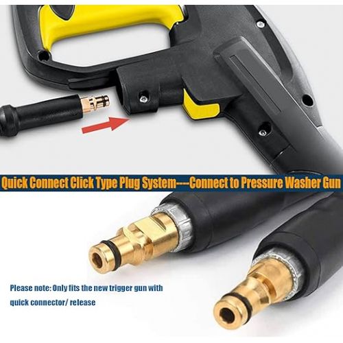  15 m High Pressure Hose Compatible with Karcher K Series K2/K3/K4/K5/K6/K7, 180 Bar Extension Hose with Quick Connect Connections, Pressure Washer Replacement Hose