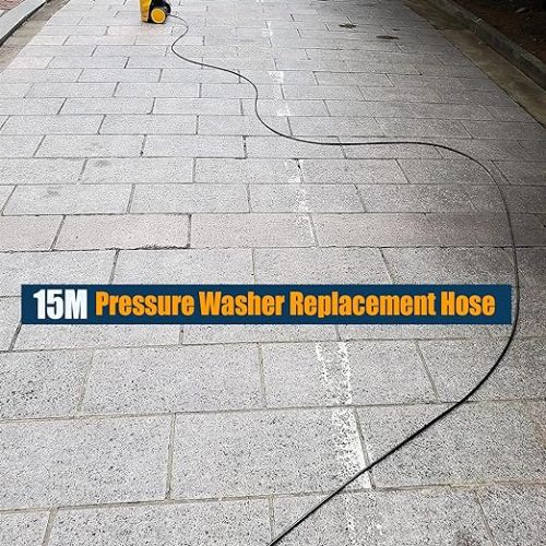  15 m High Pressure Hose Compatible with Karcher K Series K2/K3/K4/K5/K6/K7, 180 Bar Extension Hose with Quick Connect Connections, Pressure Washer Replacement Hose