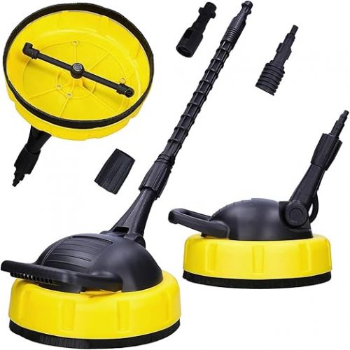  Surface cleaner for pressure washers, patio cleaner for Karcher K series K2 K3 K4 K5 K6 K7, surface cleaner suitable for everyday dirt, home washing tool with long handle