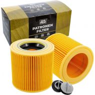 STAUBPIRAT 2 Filters for Karcher Vacuum Cleaners - Replacement for WD3 Cartridge Filter - Compatible with WD2 WD 3 WD1 MV3 MV2 such as 6.414-552.0/6.414-772.0/6.414-547.0