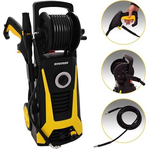  Syntrox Germany Pressure Washer + Accessories 165 Bar 2500 Watt 5 m Hose 5 m Cable Length Max. Flow 7.0 l/min
