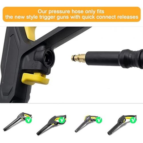  DrRobor 10 m High Pressure Hose for Karcher K2 K3 K4 K5 K6 K7 Pressure Washer, Replacement Parts Extension Hose with Click Quick Connect Plug System, 2.641-721.0