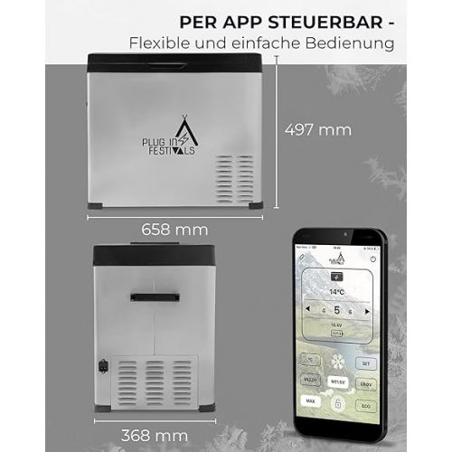  Plug In Festivals ® Compressor Cool Box, For Camping, 12 V, 230 V, 40 Litres