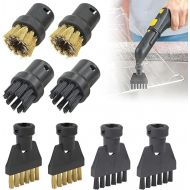 8 pieces steam cleaner accessories for Karcher SC1 SC2 SC3 SC4 SC5, hand steam cleaner, powerful cleaning brush, round brush, large, mouthpiece nozzle, power nozzles, for kitchen furniture, floor,