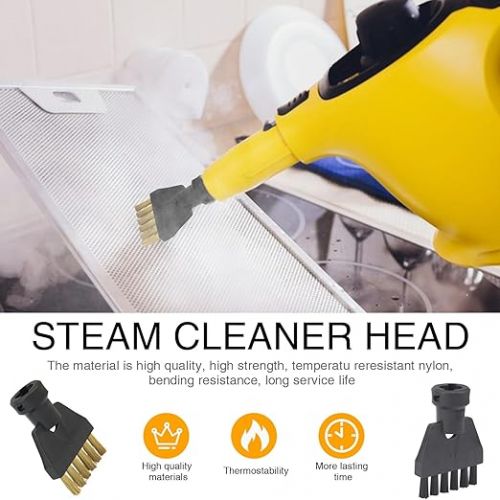  8 pieces steam cleaner accessories for Karcher SC1 SC2 SC3 SC4 SC5, hand steam cleaner, powerful cleaning brush, round brush, large, mouthpiece nozzle, power nozzles, for kitchen furniture, floor,