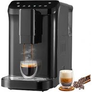 VEVOR Automatische Espressomaschine, Eingebaute Muhle, 15 Bar automatische Kaffeemaschine mit 15 Mahlgradeinstellungen, Professionelle Espressomaschine mit 1,5 L Wassertank und 180 g Bohnenbehalter