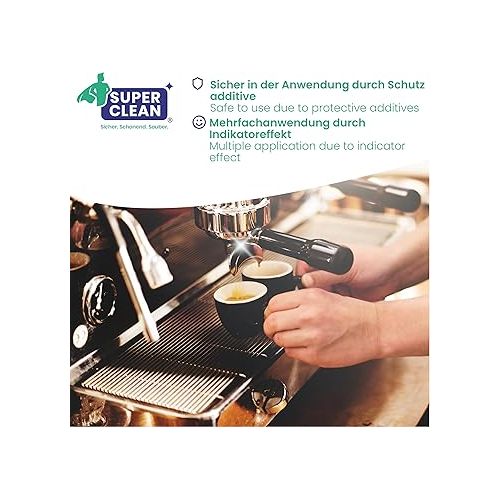  SUPER CLEAN 2 x 1000 ml Universal Descaler Coffee Machine - Liquid - For All Machines & Brands - 20 x Descaling - Effective Liquid Descaler for Coffee Machines, Kettles & Showers