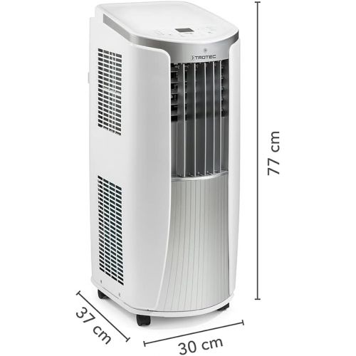  TROTEC PAC 2010 E Mobile Air Conditioner 3-in-1 Cooling, Ventilation, Dehumidification Monoblock Air Conditioner 2.1 kW 7,200 BTU/h for Room Sizes up to 26 m² / 65 m³ 3 Ventilation Levels