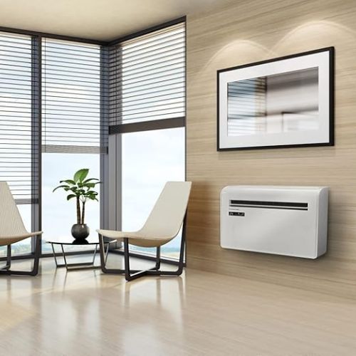  TROTEC Local Wall Air Conditioner PAC-W 2200 S Mobile Air Conditioner 4-in-1 Cooling, Heating, Ventilation, Dehumidification Air Conditioner 2.2 kW 8,000 BTU/h for Room Size up to 30 m² and 75 m³