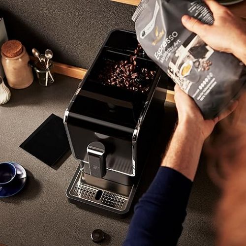  Tchibo Esperto Caffe 1.1 fully automatic coffee machine incl. 1 kg Barista Caffe Crema for Caffe Crema and Espresso, Anthracite