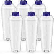 Pack of 6 Delonghi Water Filters Suitable for Delonghi DLSC002, Water Filter Cartridges Compatible with Delonghi Magnifica s, ECAM, ESAM, ETAM, EPAM, Primadonna Fully Automatic Coffee Machines