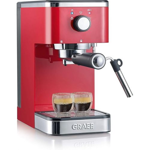  Graef Salita Espresso Machine with Strainer Holder Red 1400W