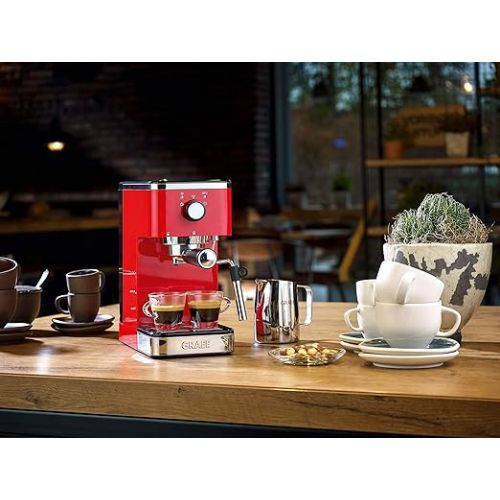 Graef Salita Espresso Machine with Strainer Holder Red 1400W