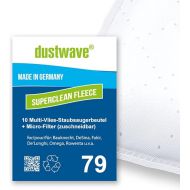 Dustwave® Vacuum Cleaner Bags for De'Longhi XT 1300 Floorline Vacuum Cleaners - Made in Germany + Includes Micro Filter - Pack of 10