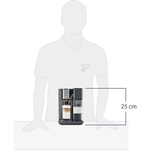  Tchibo Qbo MILK MASTER Premium Kapselmaschine inkl. 24 recyclebare Qbo Kapseln fur Cappuccino, Espresso, Caffe Crema, Milchschaum auf Knopfdruck mit abnehmbarem Milchtank 300ml, Lipstick Red