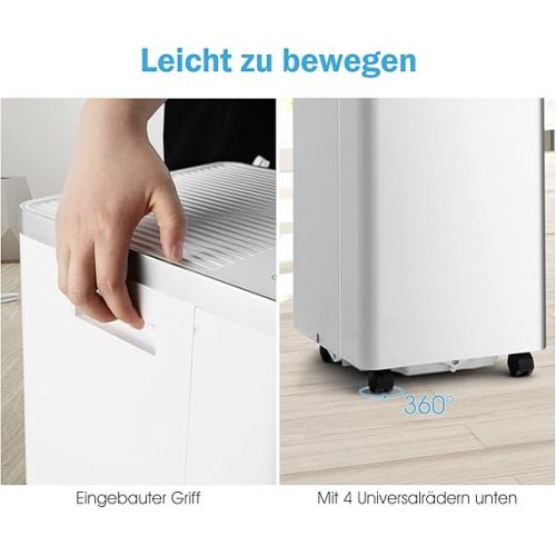  GOPLUS Mobile Klimaanlage mit Abluftschlauch, 4 in 1 mobiles Klimagerat mit Kuhlen&Entfeuchten&Beluften&Schlafmodus | 7000BTU Air Conditioner | Raumgroße bis 60 m³(20 m²) | 24H-Timer | Fernbedienung