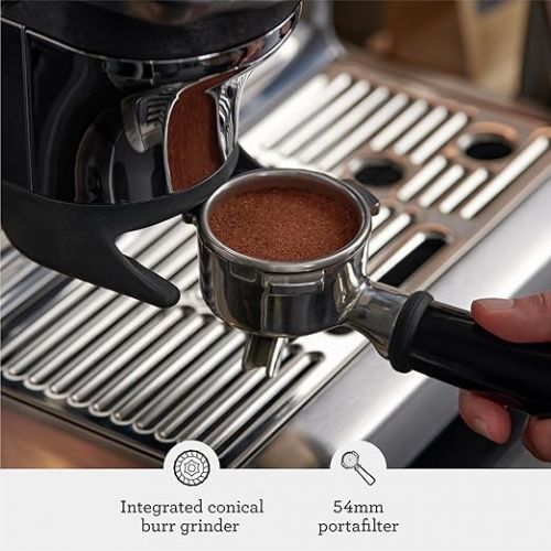  Sage - The Barista Express Impress - Supports Stuffing Bean Coffee Machine with Milk Frother, Black Truffle